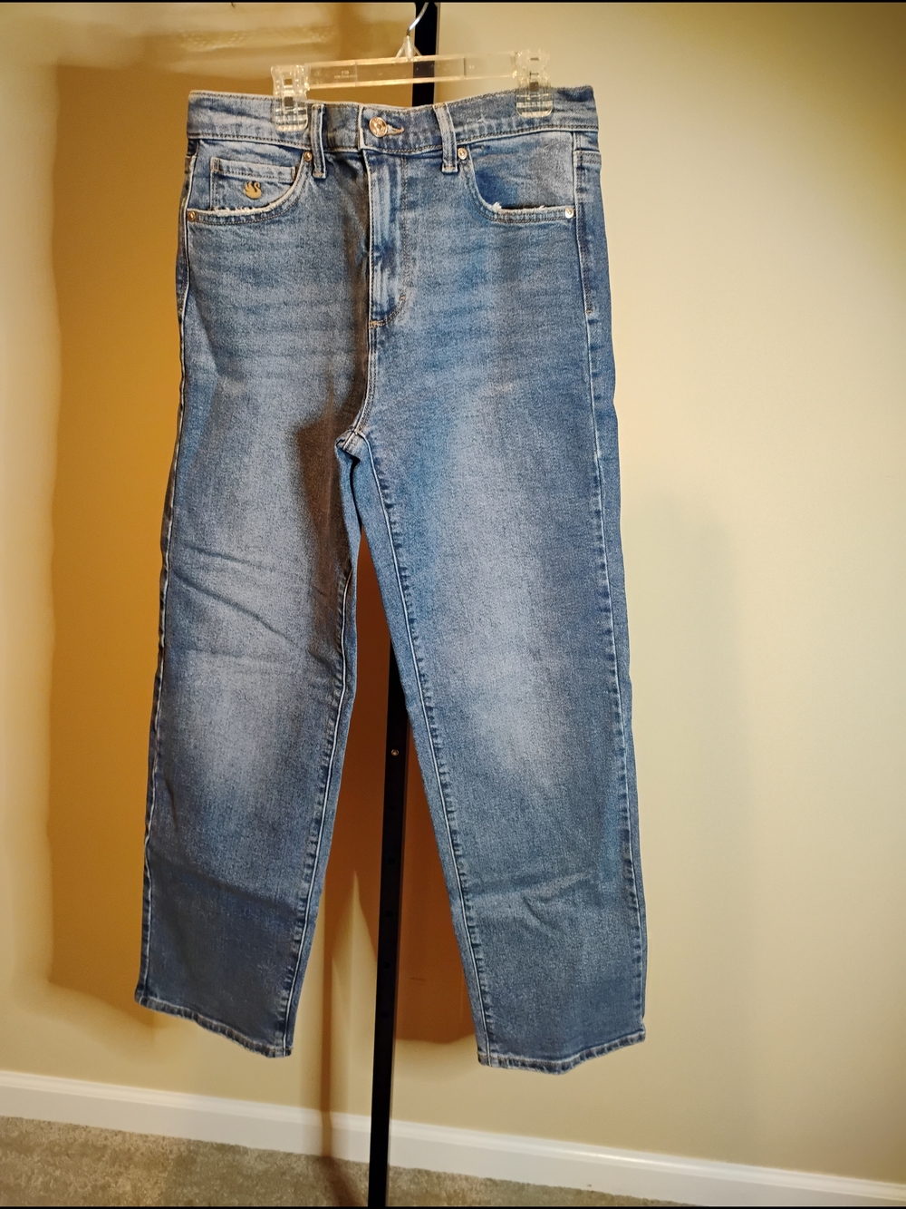 Well Worn Women's Blue High Rise Wide Leg Jeans Blue Size 6/28 31.5 Inseam